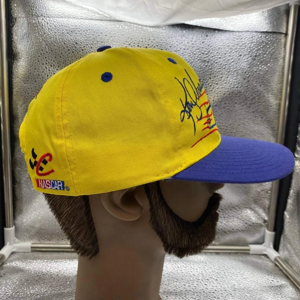 Vintage Chase Ken Schrader Nascar 36 Men OS Yellow MM Racing Team Snapback Hat